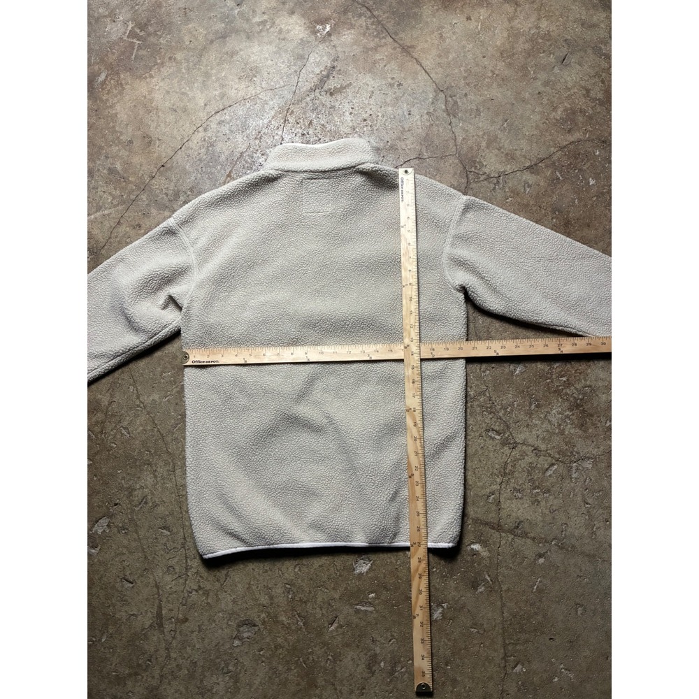Columbia Mens Fleece Pullover Snap Neck Sherpa Oatmeal Beige Small S/P - Picture 6 of 6
